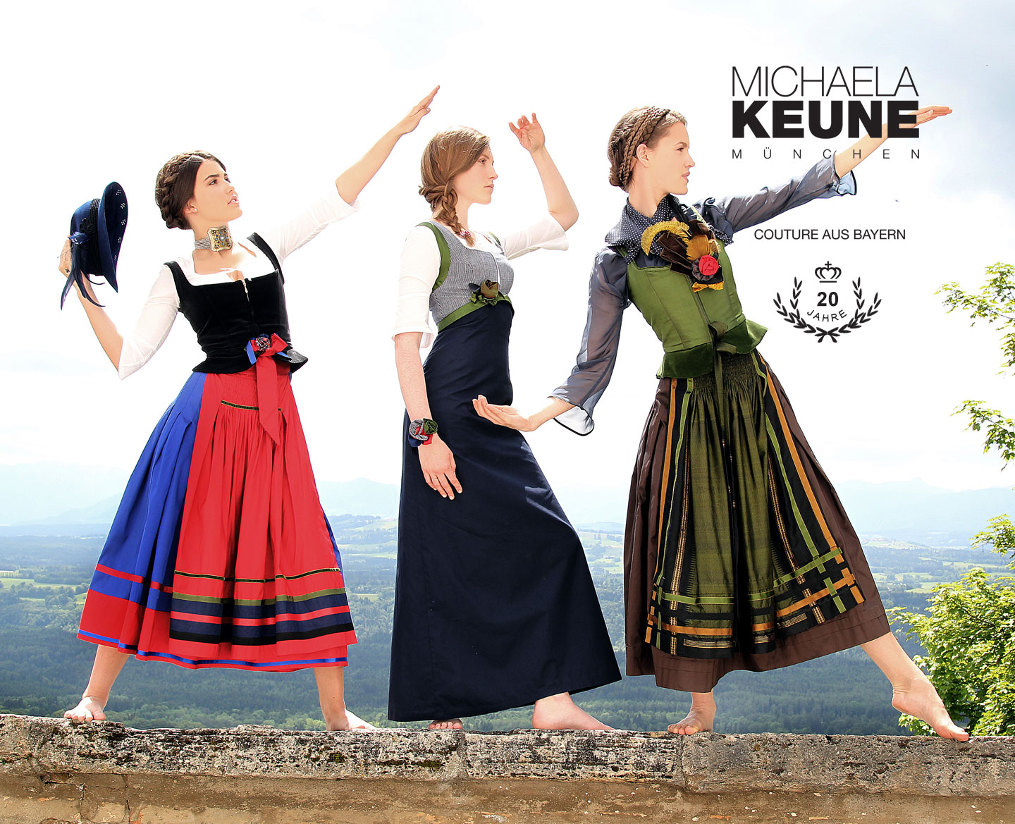 Trachtenmode Michaela Keune Designer Dirndl München - Couture Dirndl Kollektion TRADITIONELL